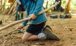 Keen Big Kids' Targhee Sport Vent Shoe | Magnet/Scarlet Ibis -Keen BigKidsTargheeSportLifestylePDPDoublewide