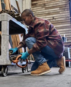 Keen Women's San Jose 6" Waterproof Boot (Aluminum Toe) | Almond/Gum -Keen SDD 496 PDP SanJose 1026369 Left Image