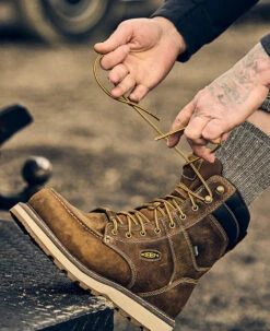 Keen Men's Cincinnati 8" Waterproof Boot (Carbon-Fiber Toe) | Belgian/Sandshell -Keen SDD 505 PDP Cincinnati 1025694 Left Image