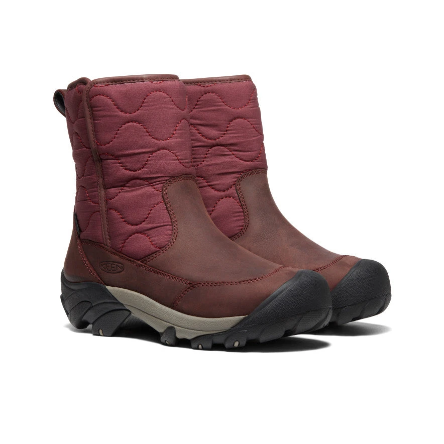 Keen Women's Betty Waterproof Pull-On Boot | Burgundy/Black 2 Keen Women's Betty Waterproof Pull-On Boot | Burgundy/Black - Image 2