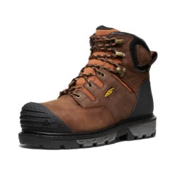 Keen Men's Camden 6" Waterproof Boot (Carbon-Fiber Toe) | Leather Brown/Black -Keen c75d30673ada089de0c37af47b44af45000a95e6
