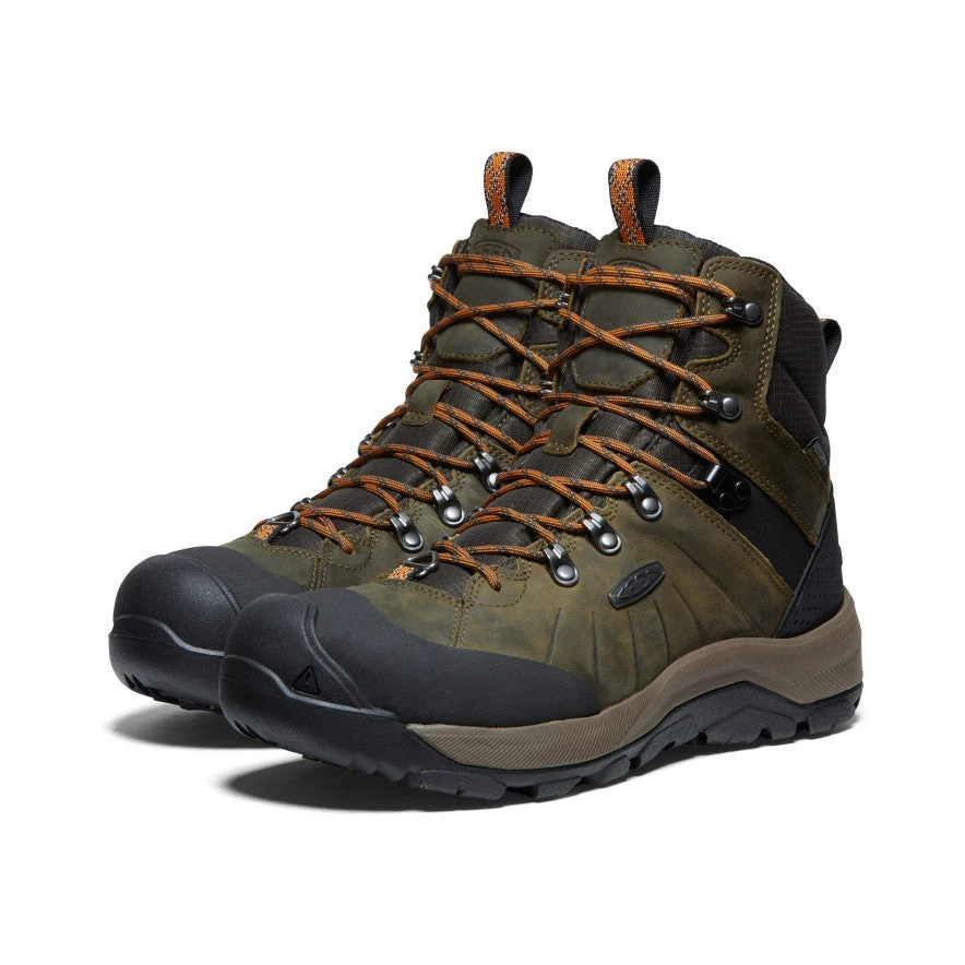 Keen Men's Revel IV Polar Waterproof Boot | Dark Olive/Marmalade 2 Keen Men's Revel IV Polar Waterproof Boot | Dark Olive/Marmalade - Image 2