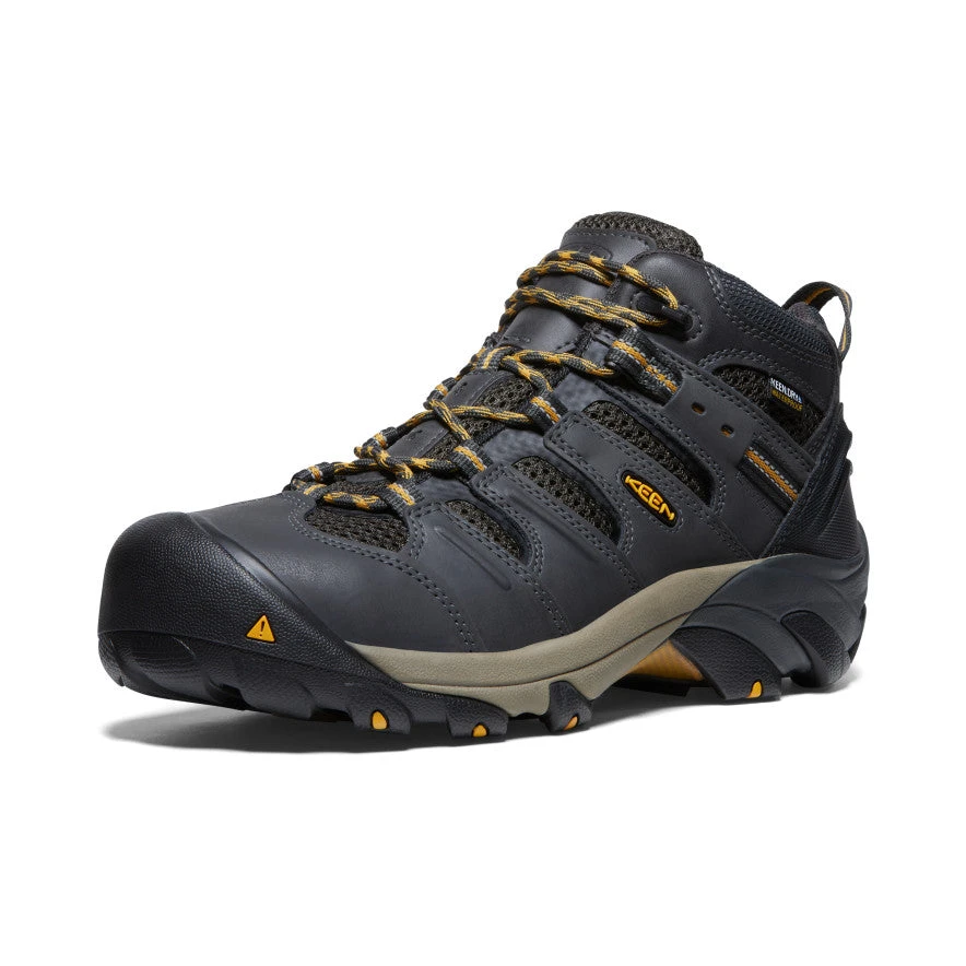 Keen Men's Lansing Mid Waterproof (Steel Toe) | Raven/Tawny Olive 3 Keen Men's Lansing Mid Waterproof (Steel Toe) | Raven/Tawny Olive - Image 3