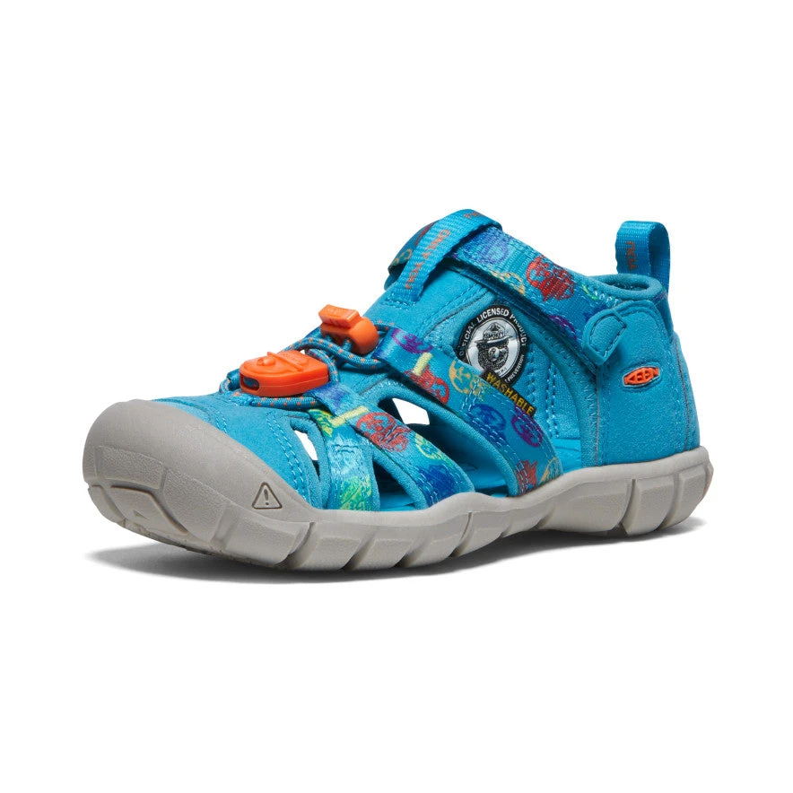 Keen Little Kids' Seacamp II CNX X Smokey Bear | Smokey Bear/Fjord Blue 3 Keen Little Kids' Seacamp II CNX X Smokey Bear | Smokey Bear/Fjord Blue - Image 3